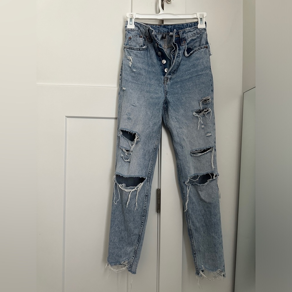 staright leg jeans
